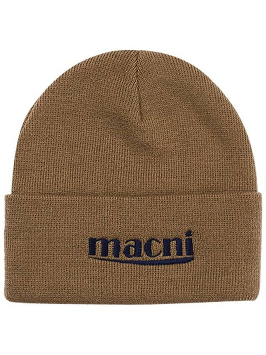 LOGO KNIT BEANIE COCOA - MACNI - BALAAN 1