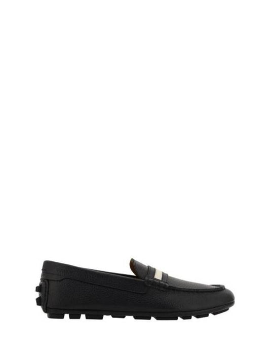 Carlos Leather Driving Shoes Black - BALLY - BALAAN 1