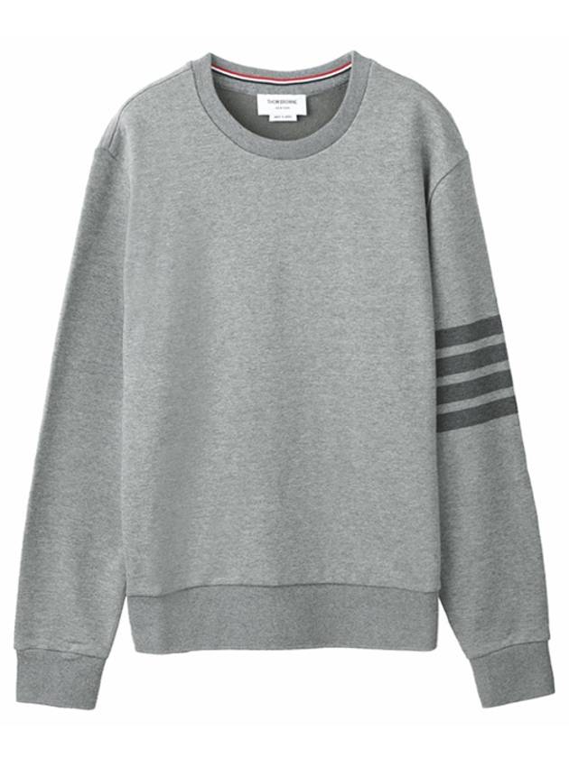 4 Bar Tonal Crew Neck Sweatshirt Grey - THOM BROWNE - BALAAN 2