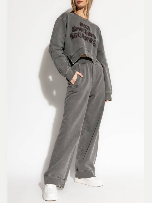 Dsquared2 Wide-leg Sweatpants, Women's, Grey - DSQUARED2 - BALAAN 2