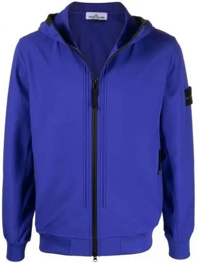 Wappen Patch Soft Shell Hooded Jacket Blue - STONE ISLAND - BALAAN 2