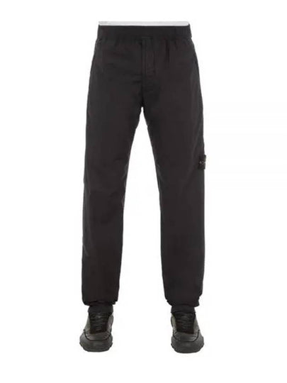 Men's Compass Patch Light Stretch Cotton Canvas Track Pants Navy - STONE ISLAND - BALAAN 2