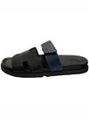 H222857Z H02 Chypre Epsom Velcro Sandals Noir Blue Celeste Men's Shoes TEO - HERMES - BALAAN 1