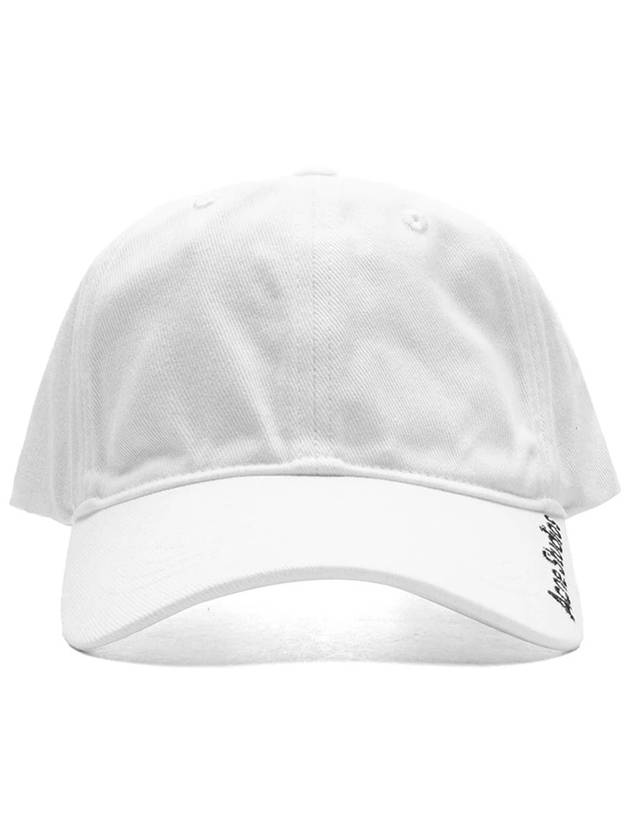 Embroidered Logo Ball Cap White - ACNE STUDIOS - BALAAN 2