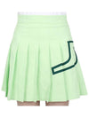 Women's Naomi Pleated Skirt Green - J.LINDEBERG - BALAAN 7