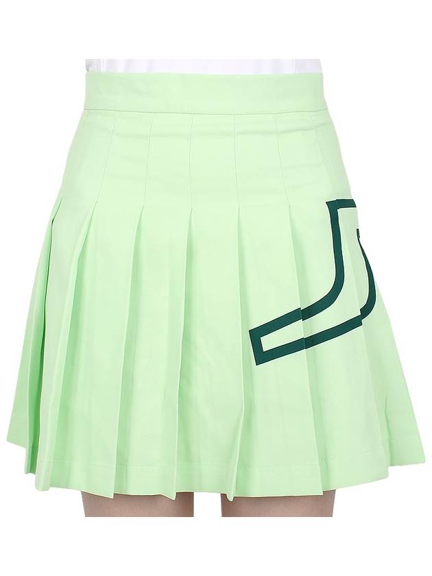 Women's Naomi Pleated Skirt Green - J.LINDEBERG - BALAAN 7