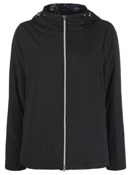 Women's Resort Ponent Nylon Hooded Jacket Black - HERNO - BALAAN 2