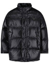 Triangle Logo Nylon Padded Jacket Black - PRADA - BALAAN 2