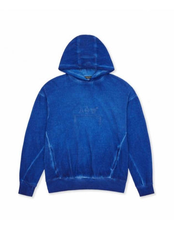 M ACW Garment Dying Logo Hooded Sweatshirt Cobalt Blue - A-COLD-WALL - BALAAN 1