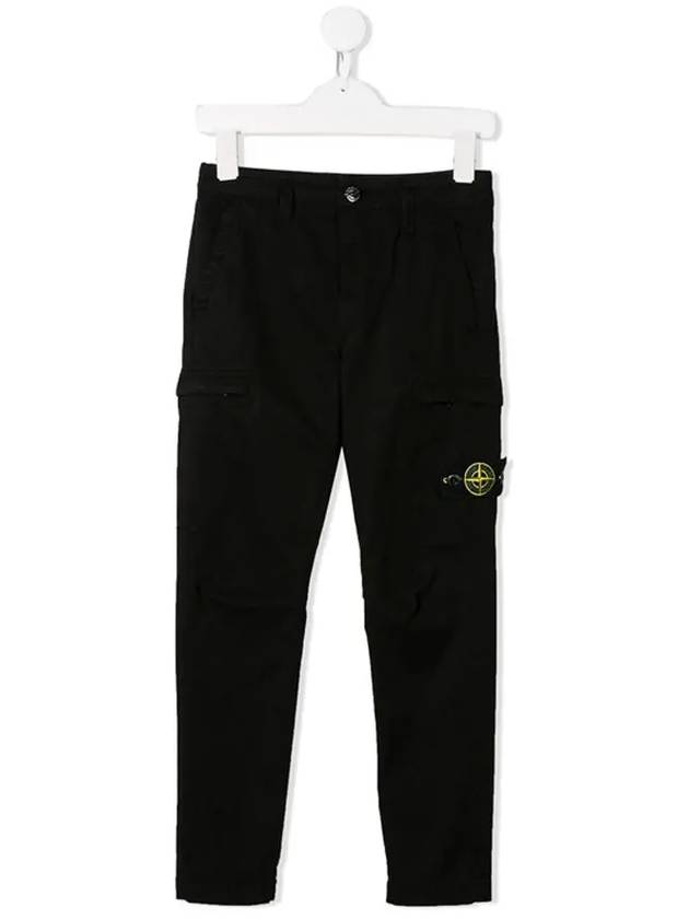 Kids Waffen Patch Cargo Pants Black 711630111 V0029 - STONE ISLAND - BALAAN 2