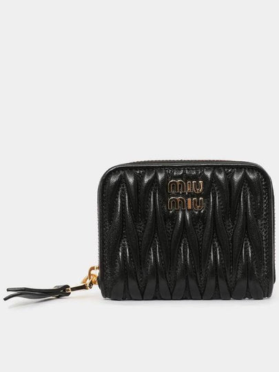 Matelasse Nappa Leather Coin Wallet Black - MIU MIU - BALAAN 2