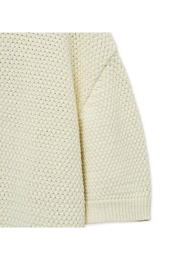 Overfit Heavy Knit Polo Shirt Ivory - NOIRER - BALAAN 6