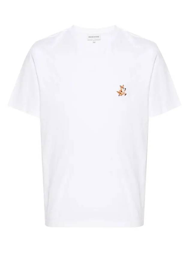 Speedy Fox Patch Comfort Short Sleeve T-Shirt White - MAISON KITSUNE - BALAAN 3