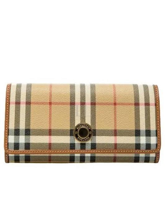 Check Long Wallet Beige - BURBERRY - BALAAN 2