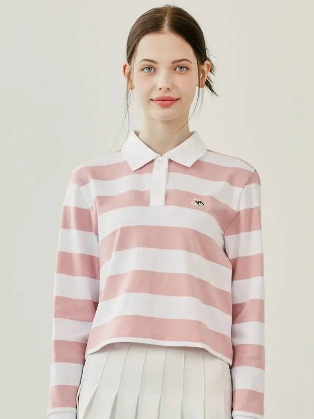 Striped collar sweatshirt PINK - 20THHOLE - BALAAN 4