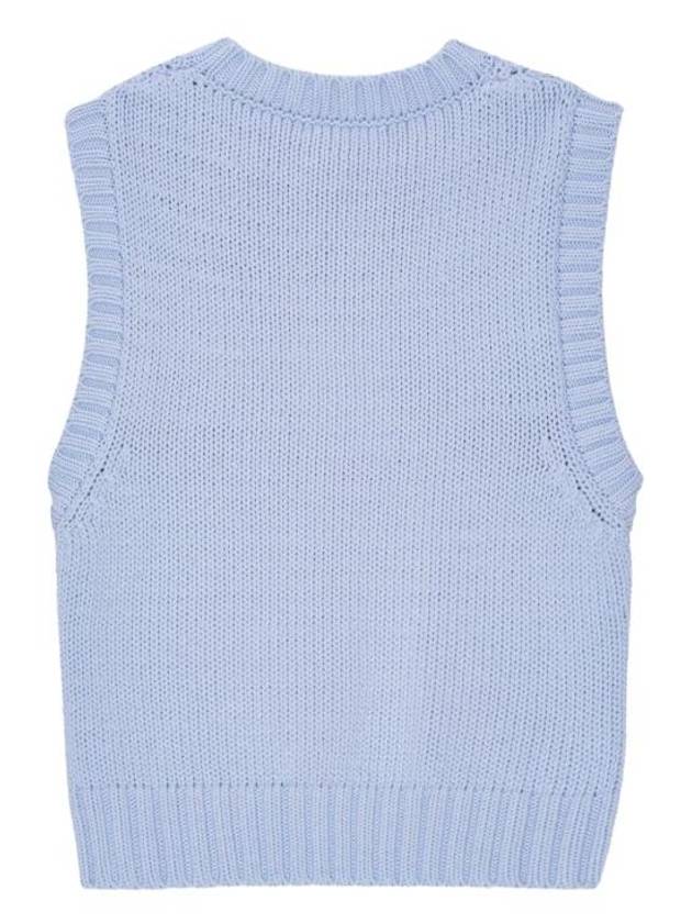 Cotton Rope Vest Poder Blue - GANNI - BALAAN 3