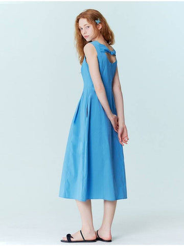 Sleeveless back ribbon dress_Blue - OPENING SUNSHINE - BALAAN 1