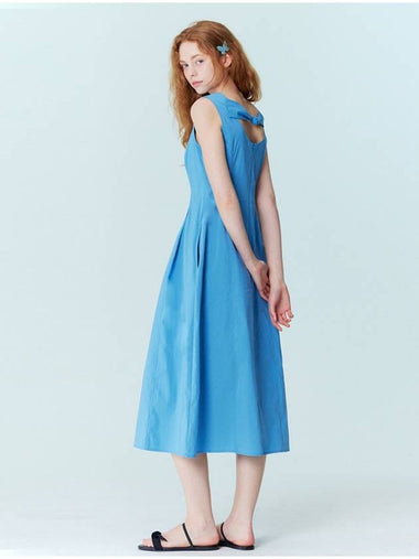 Sleeveless back ribbon dress Blue - OPENING SUNSHINE - BALAAN 1