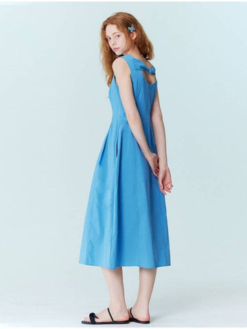 Sleeveless Back Ribbon Dress Blue - OPENING SUNSHINE - BALAAN 1