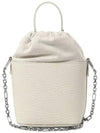 5AC Number Logo Texture Leather Bucket Bag Grey - MAISON MARGIELA - BALAAN 4