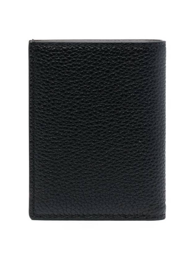 Logo Leather Half Wallet Black - TOM FORD - BALAAN 4