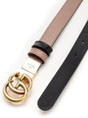 GG Marmont Reversible Thin Belt Pink Black - GUCCI - BALAAN 3