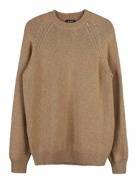 Pierre Lambswool Crew Knit Top Camel - A.P.C. - BALAAN 2