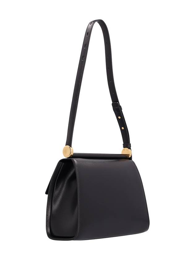 Foldover Leather Shoulder Bag Black - JIL SANDER - BALAAN 3