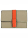 Soft Grain Small Vertical Calfskin Half Wallet Clay Green Orange - LOEWE - BALAAN 2