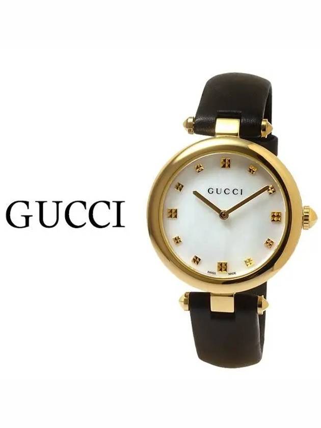 Diamantissima Leather Watch White - GUCCI - BALAAN 2