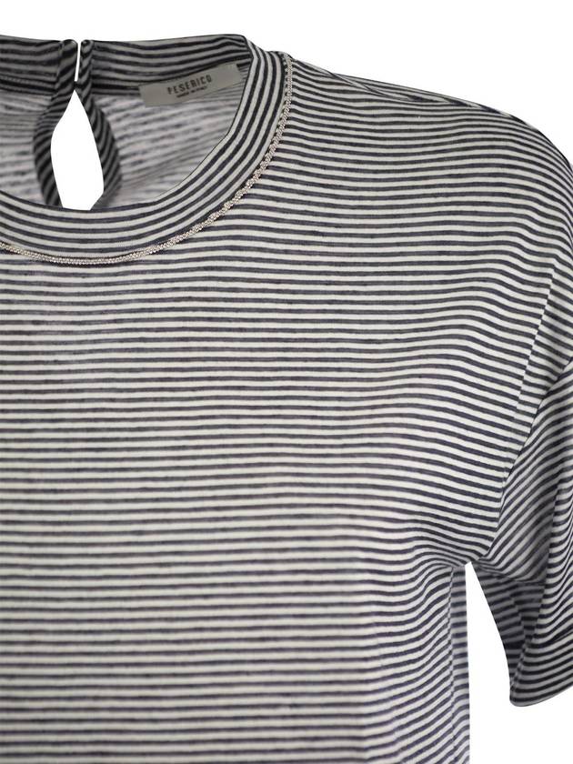 Lightweight striped jersey T-shirt and Punto Luce - PESERICO - BALAAN 4