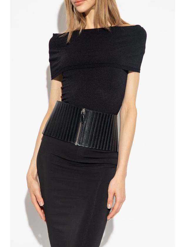 Alaïa Leather Waist Belt, Women's, Black - ALAIA - BALAAN 2