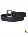 Intrecciato Leather Belt Black - BOTTEGA VENETA - BALAAN 2