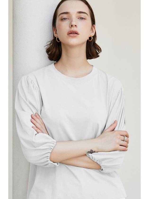 Women's Puff Half Sleeve TShirt_Ivory - ARIFF - BALAAN 1