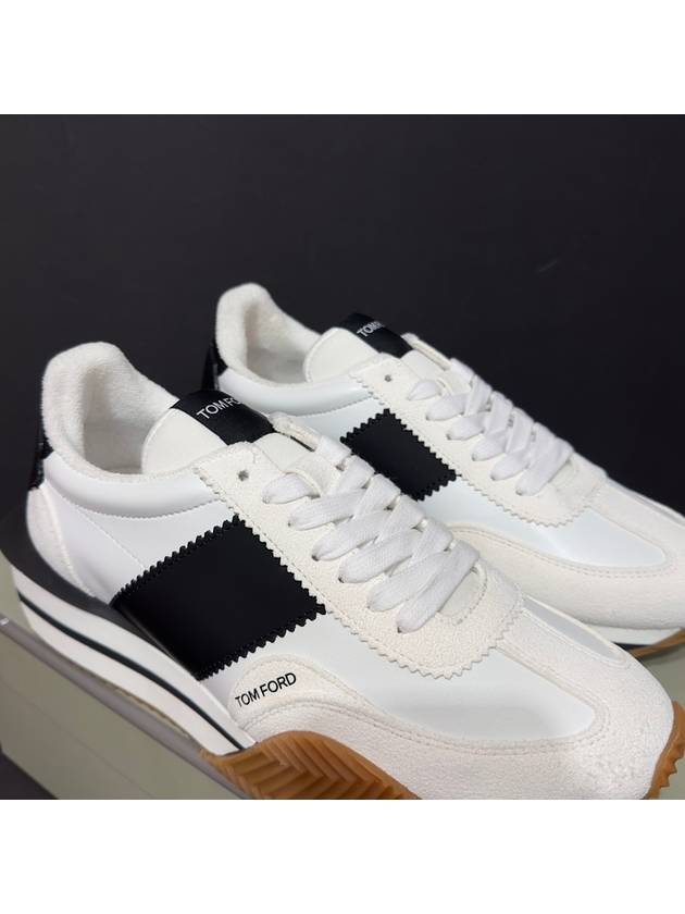 james sneakers white black - TOM FORD - BALAAN 3