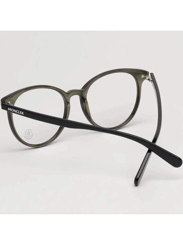 Eyewear Round Horn Rimmed Eyeglasses Black - MONCLER - BALAAN 5