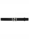 GG Superme Monogram Leather Buckle Belt - GUCCI - BALAAN 2