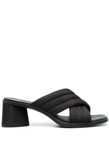 Kiara Textile Sandal Heels Black - CAMPER - BALAAN 1