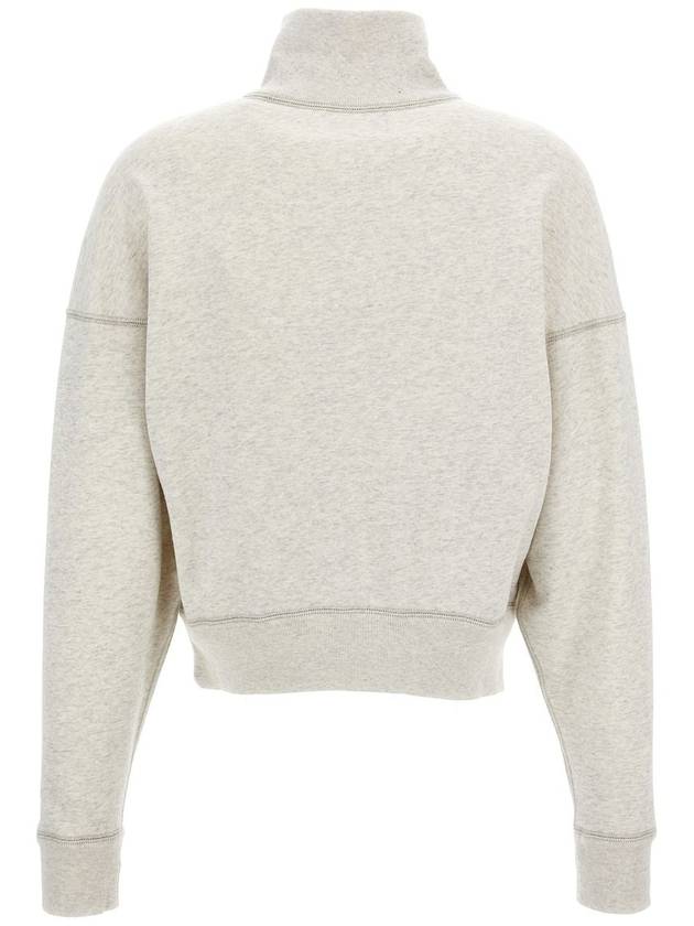 Ross Stand-Up Collar Short Cotton Sweatshirt Ecru - ISABEL MARANT ETOILE - BALAAN 3