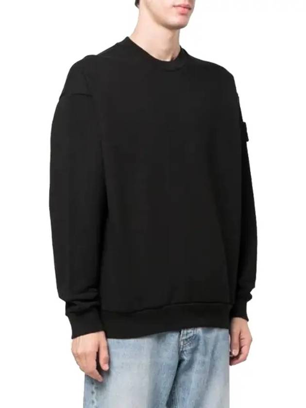 Waffen Patch Ghost Piece Cotton Sweatshirt Black - STONE ISLAND - BALAAN 3