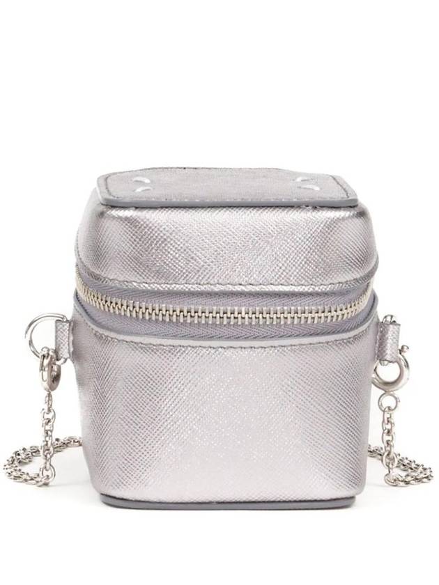 Micro Cube Leather Mini Bag Silver - MAISON MARGIELA - BALAAN 1