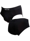 Men's Cotton Logo Waistband Briefs 2 Pack Black - TOM FORD - BALAAN 4