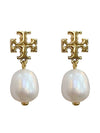 Kira Pearl Drop Earrings Gold - TORY BURCH - BALAAN 2