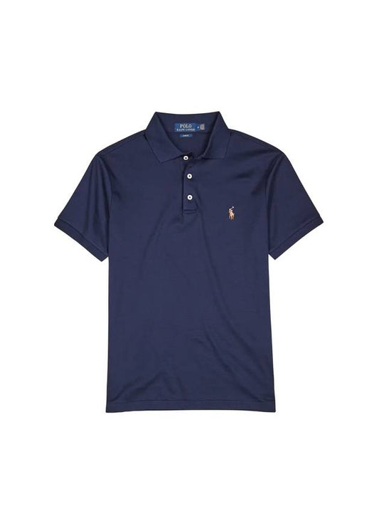 Men's Logo Short Sleeve PK Shirt Navy - POLO RALPH LAUREN - BALAAN 1