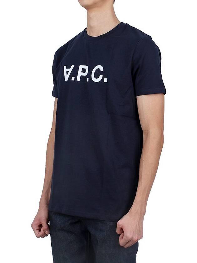 VPC Logo Organic Cotton Short Sleeve T-Shirt Navy - A.P.C. - BALAAN 4