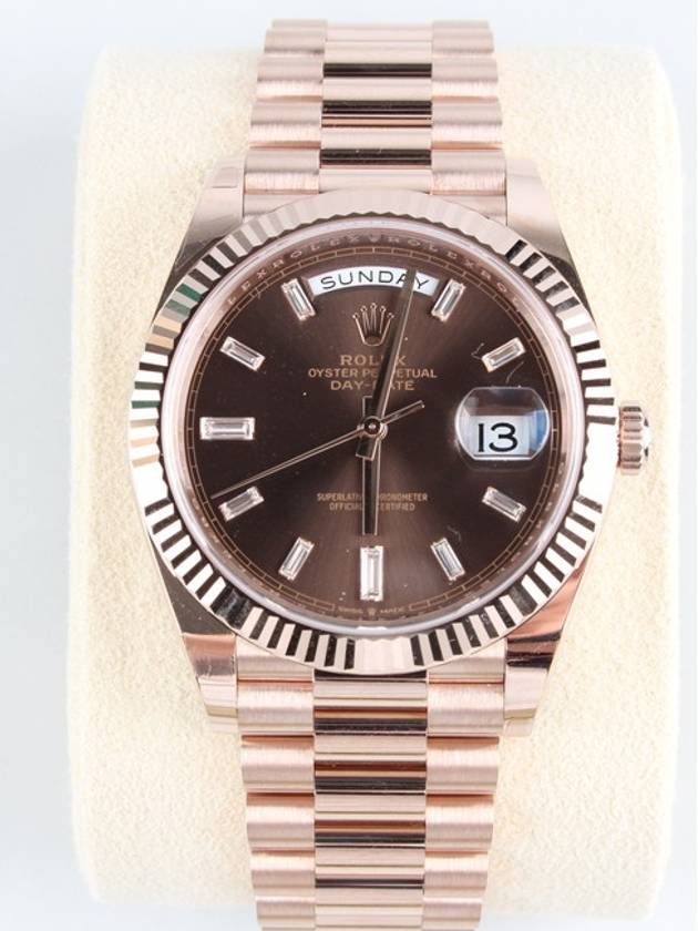 Rolex Day Date Choco Board Baguette Diamond 22 Years - ROLEX - BALAAN 1