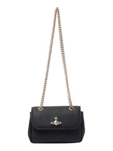 Chain Linked Shoulder Bag Black - VIVIENNE WESTWOOD - BALAAN 1