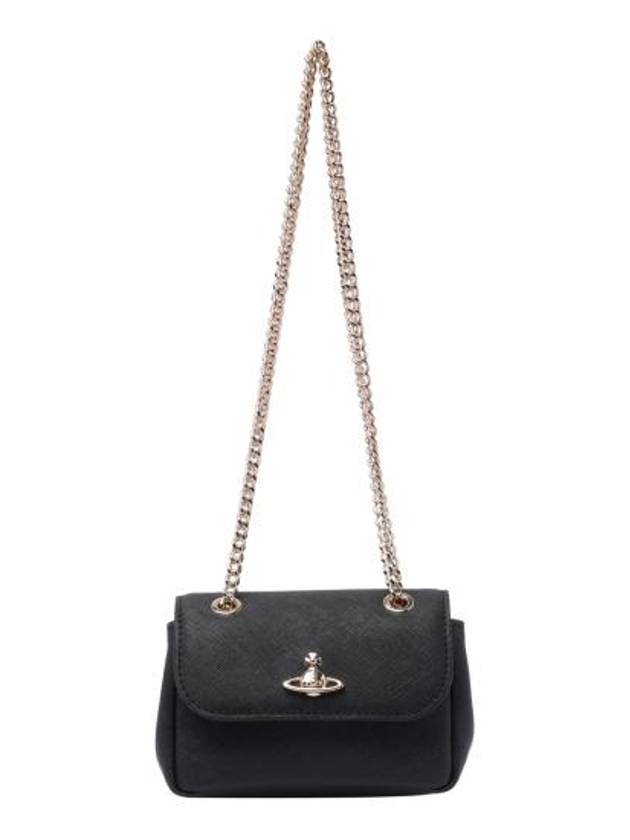 Chain Linked Shoulder Bag Black - VIVIENNE WESTWOOD - BALAAN 1