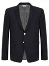 Super 120S Wool Twill Single Breasted Classic Jacket Navy - THOM BROWNE - BALAAN 2