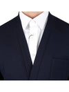 Men's Milano Stitch Wool Jacket Navy - MAISON MARGIELA - BALAAN 7